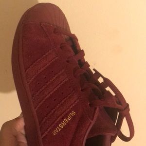red suede adidas sneaker